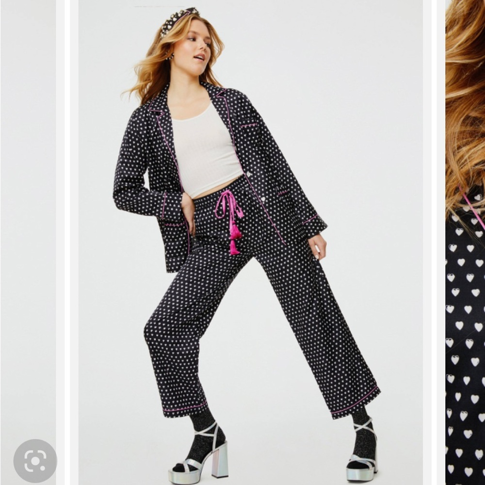 Roller Rabbit x Lele Sadoughi Mini Cata/Hearts PJ Set